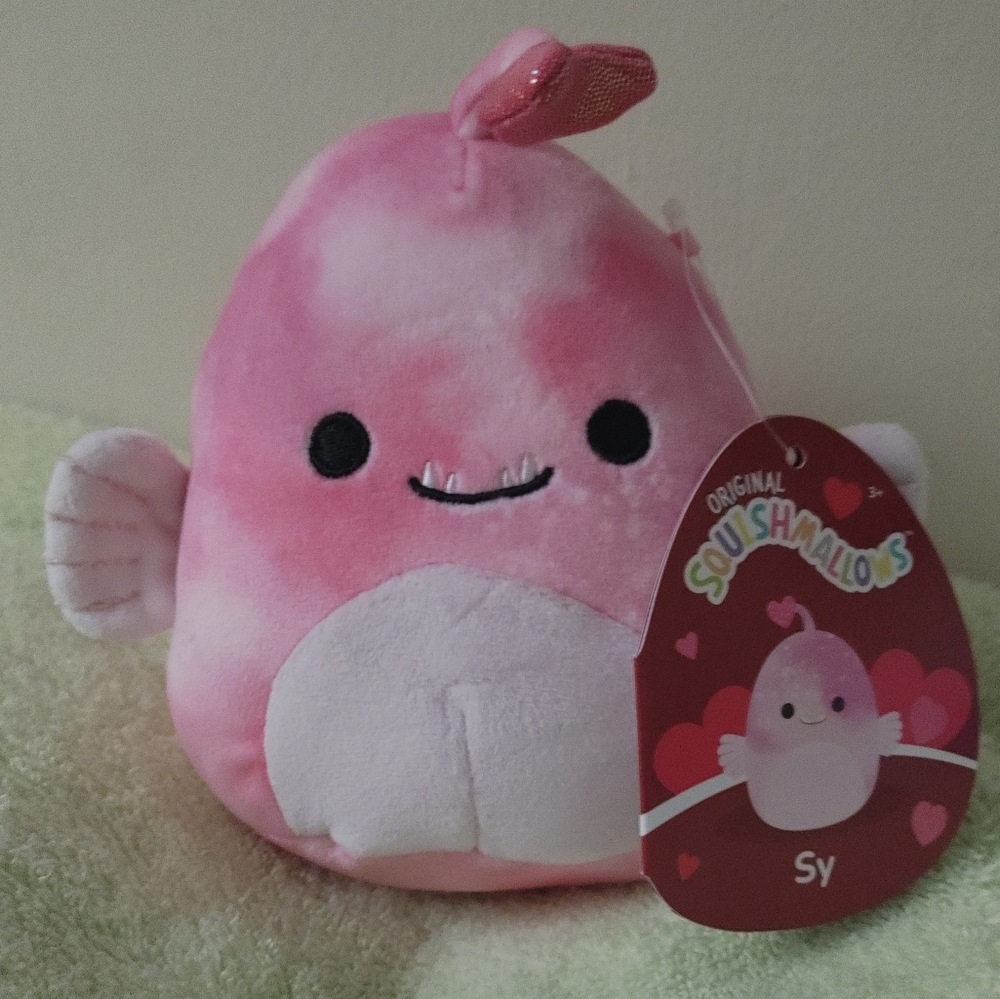 5" Valentine's Day 2024 Squishmallows Sy The Pink Angler Fish Brand New Release